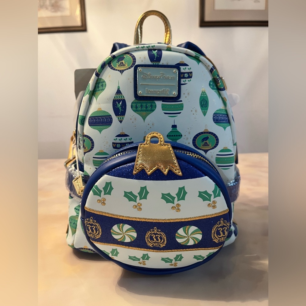 NWT 2023 Disneyland Club 33 Holiday Loungefly Mini Backpack